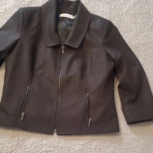 Calvin Klein Charcoal Zip-Up Jacket Size 12